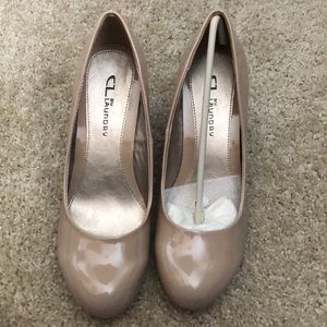 Nude wedges, never been worn!